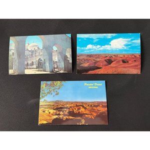 3 Vintage Petley Studios Scenes of Arizona Postcards